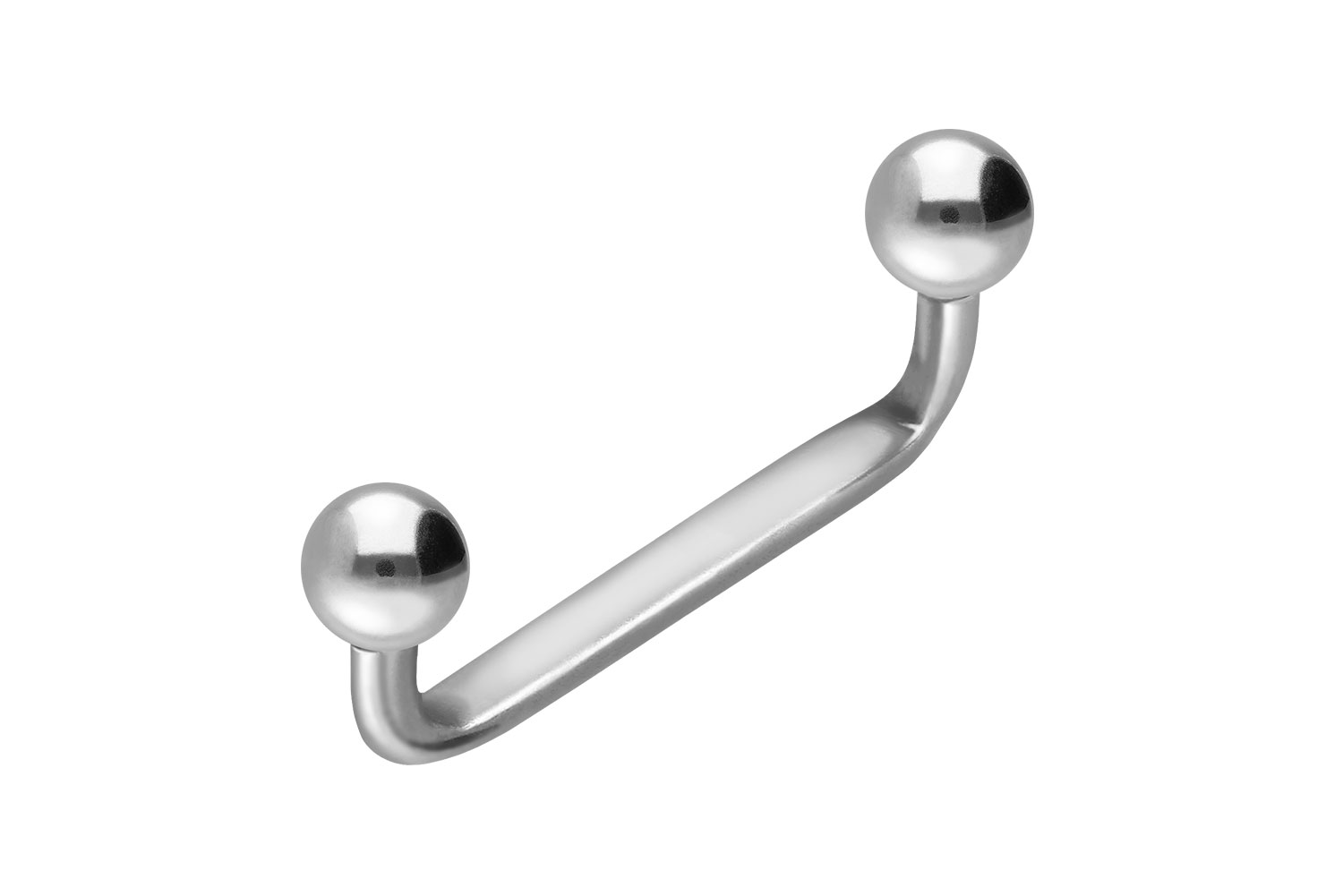 Titan Surface Barbell Piercing FLACH (90 Grad) mit Kugeln